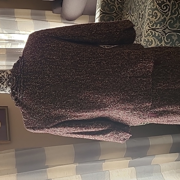 Talbots wool blend skirt blazer suit sz 8 and 12 petite gray maroon black tweed - Picture 4 of 9